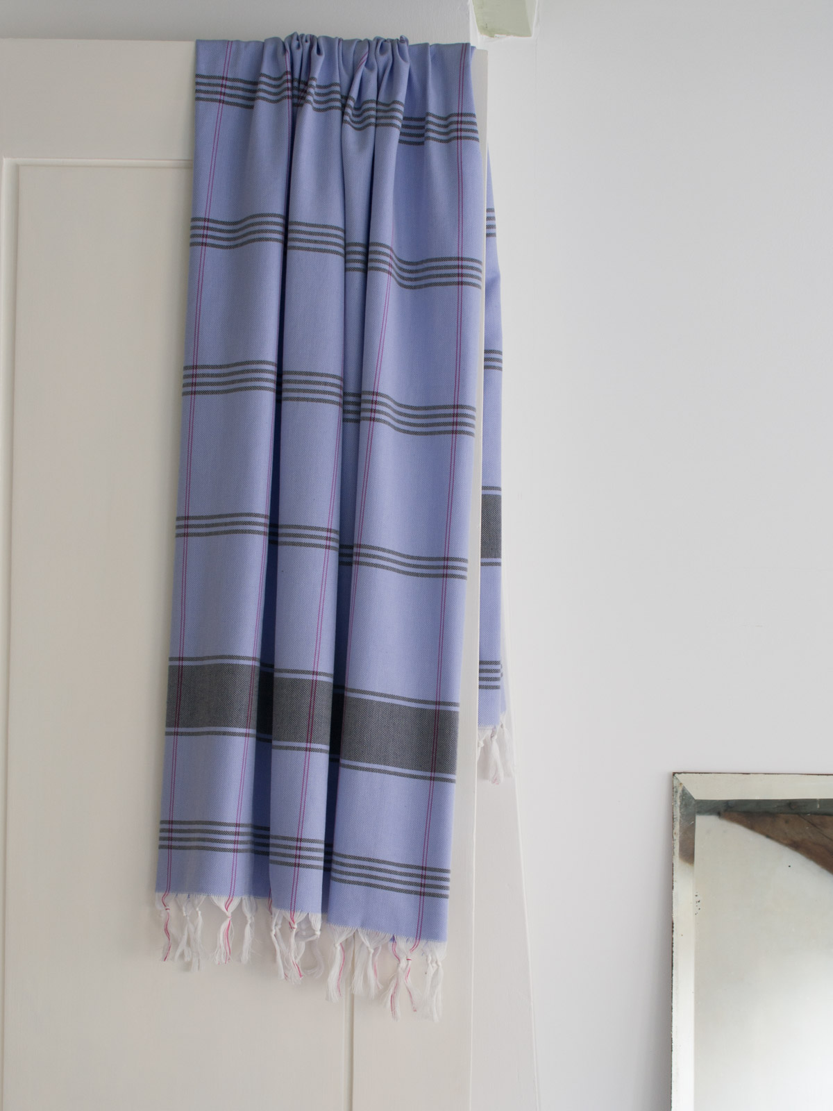 hammam towel checkered lavender blue/dark blue